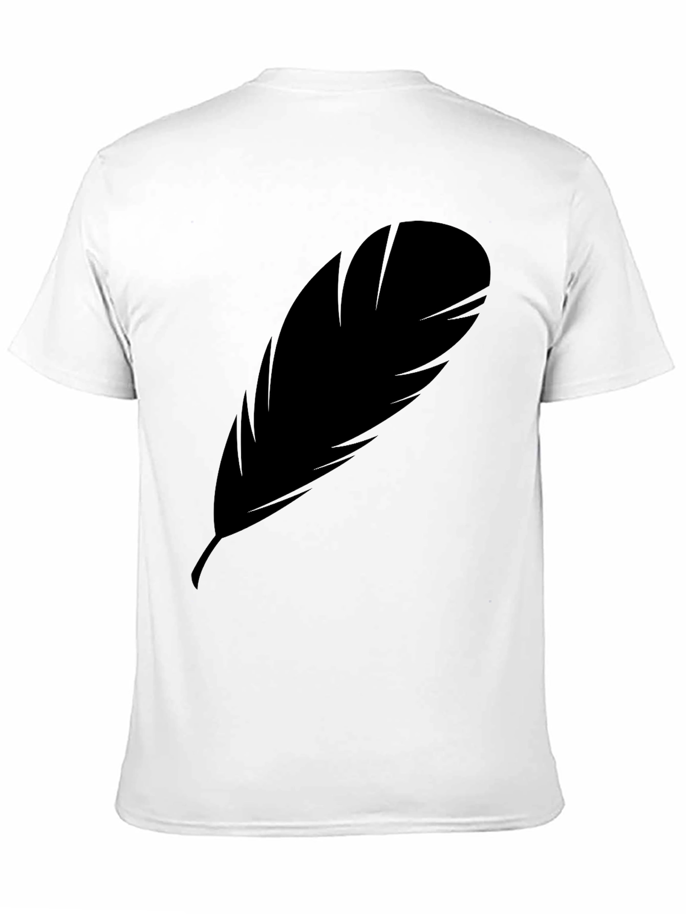 Mens Feather Graphic Black T-Shirt