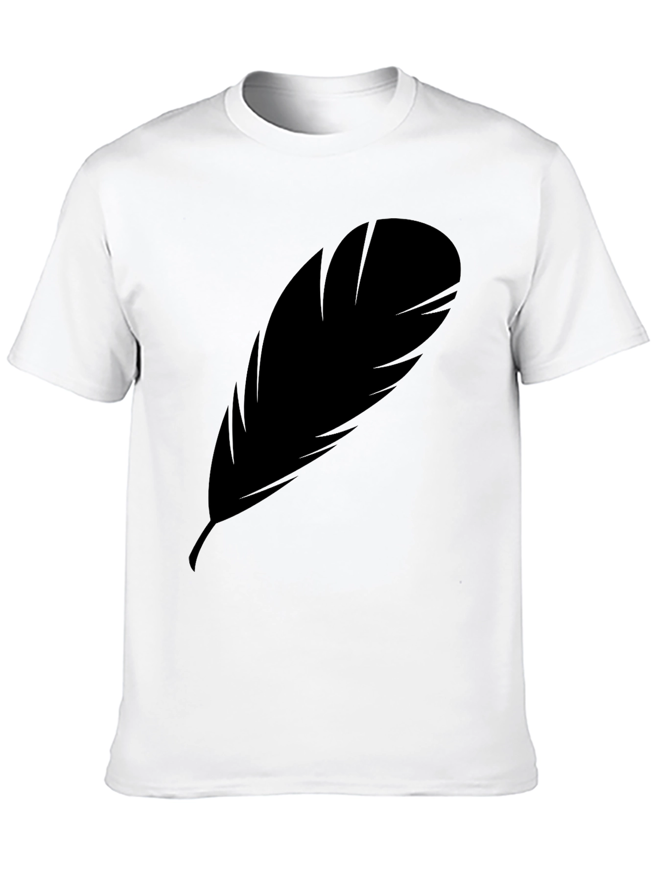 Mens Feather Graphic Black T-Shirt