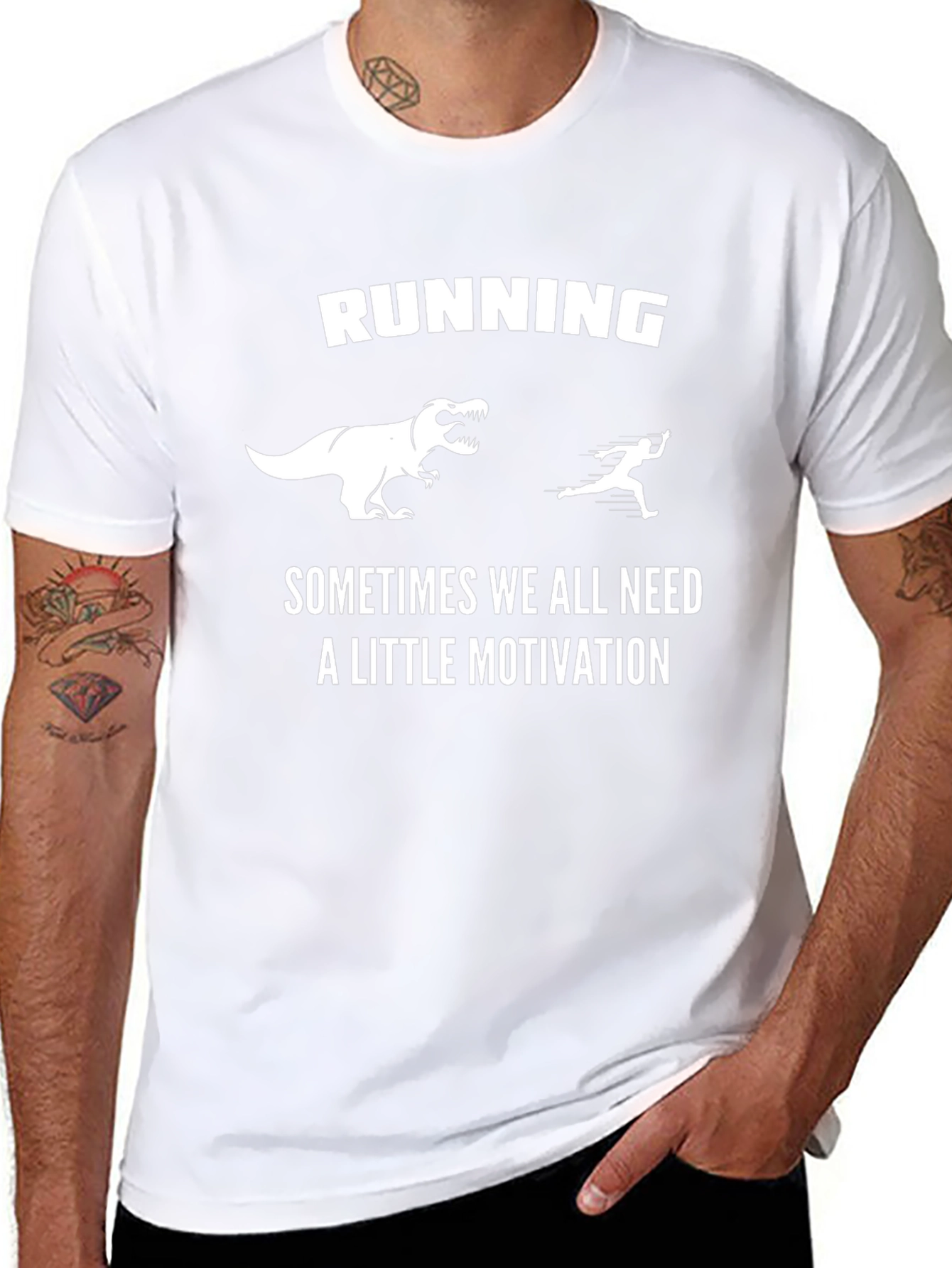 Running Motivation T-Shirt: Dinosaur Chase