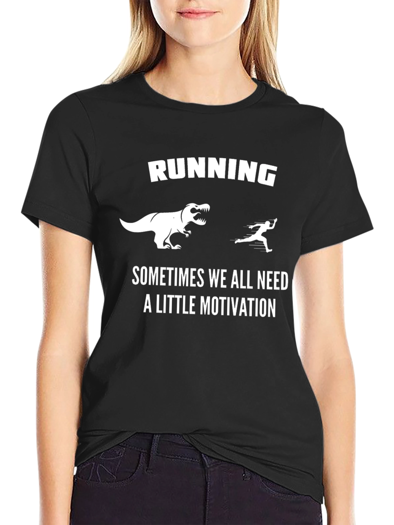 Running Motivation T-Shirt: Dinosaur Chase