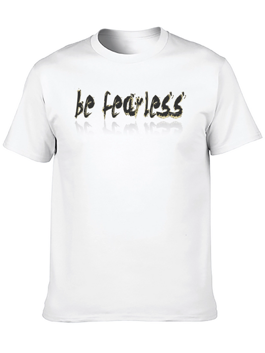 Be Fearless Graphic Print Black T-Shirt