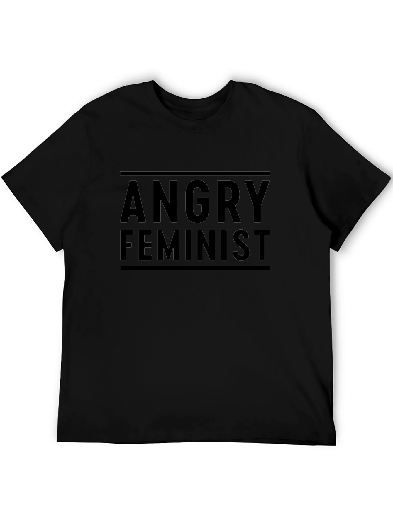 Angry Feminist Black T-Shirt