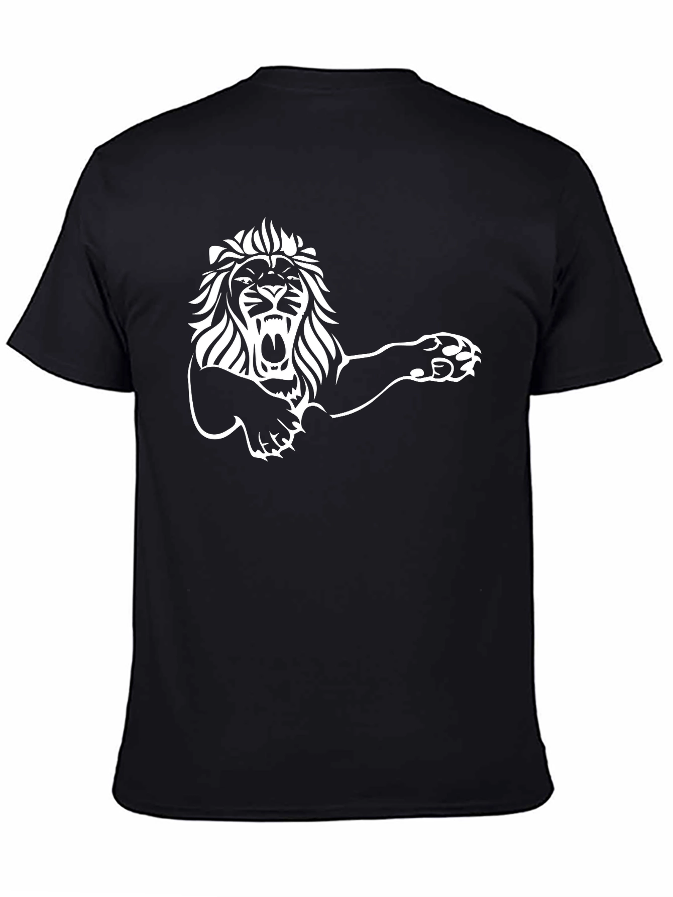 Roaring Lion Graphic Tee - Black Cotton T-Shirt