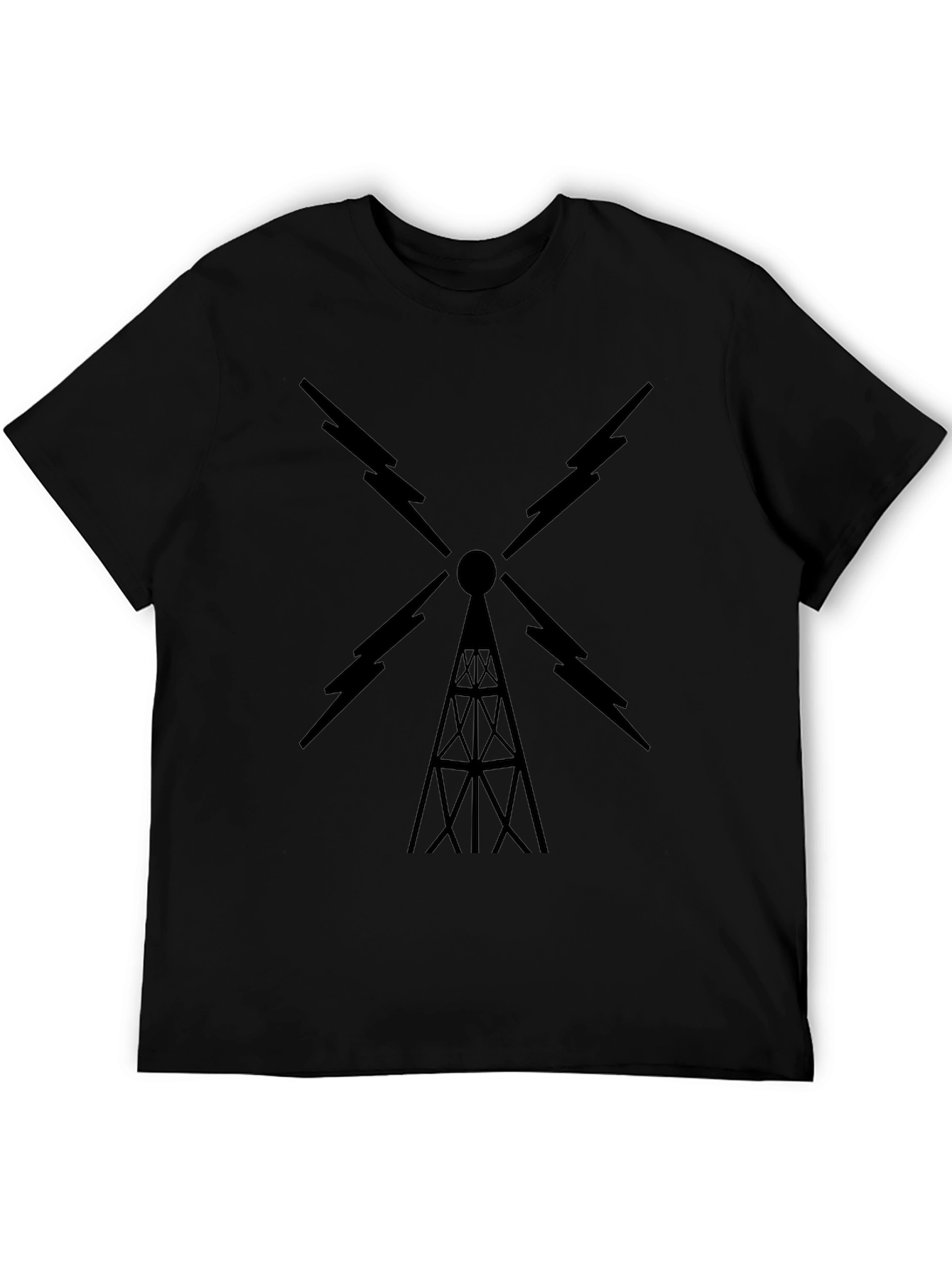 Black Radio Tower Graphic Tee