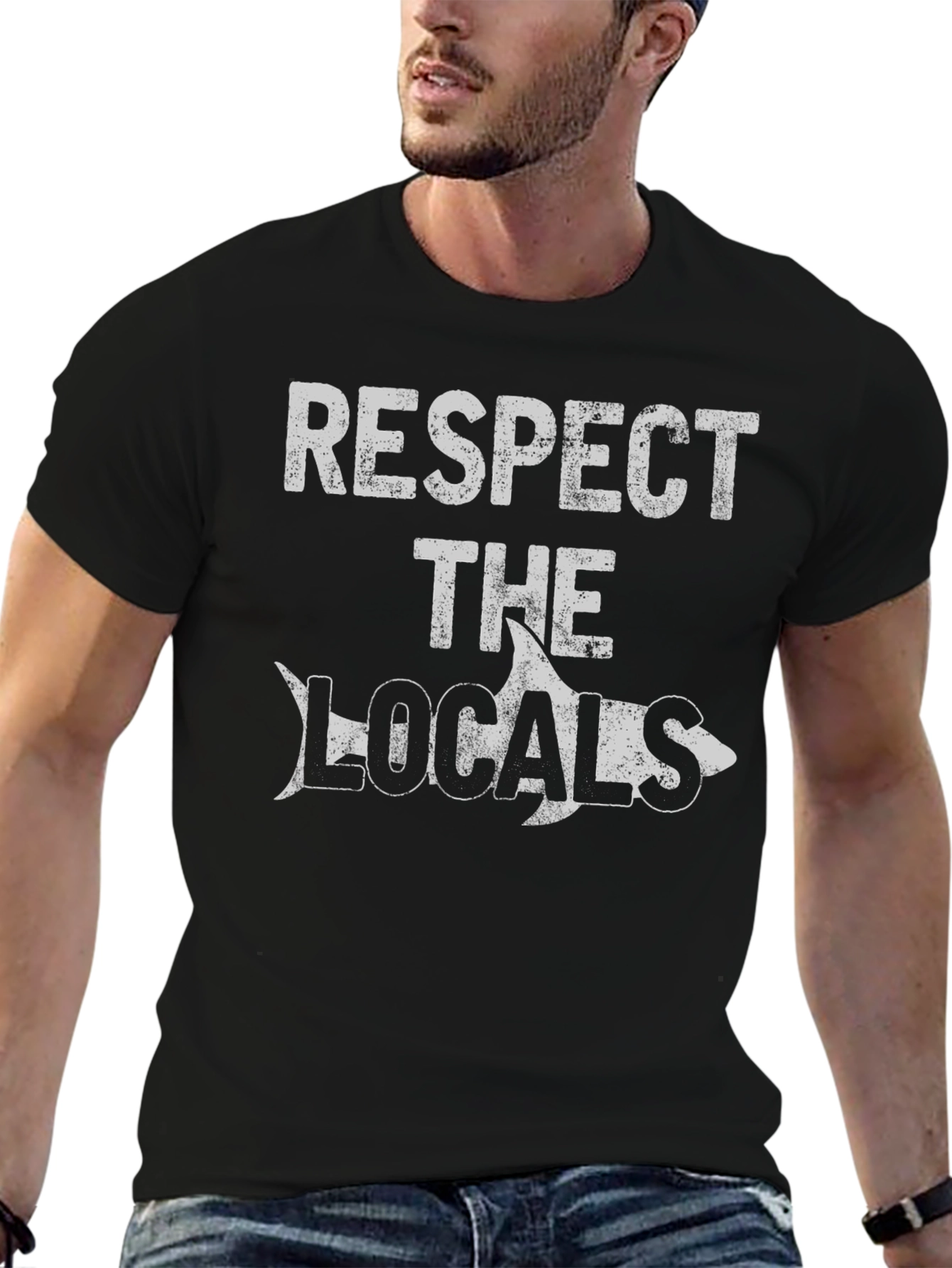 Respect The Locals Shark Graphic Tee