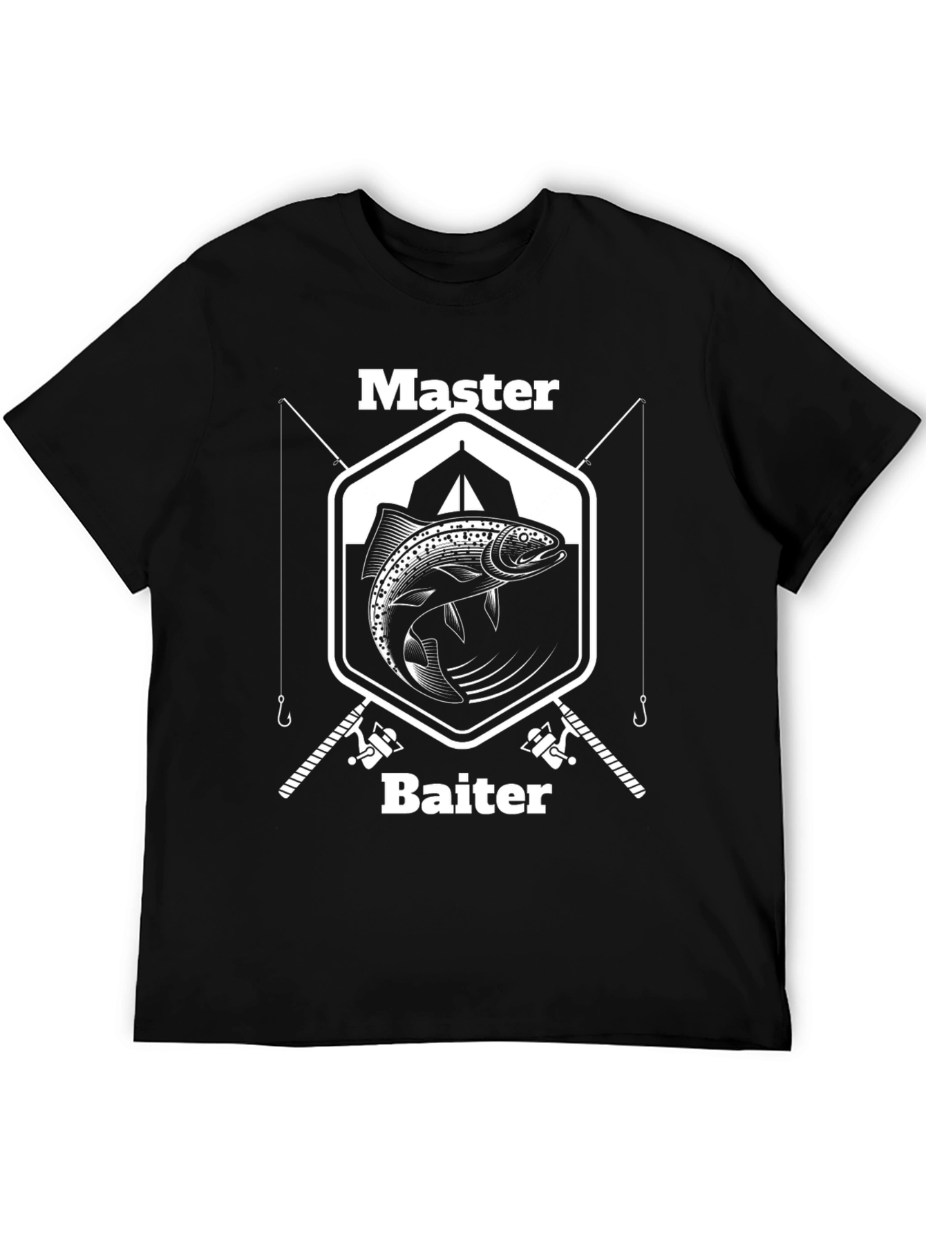 Master Baiter T-Shirt Fishing Humor Graphic Tee