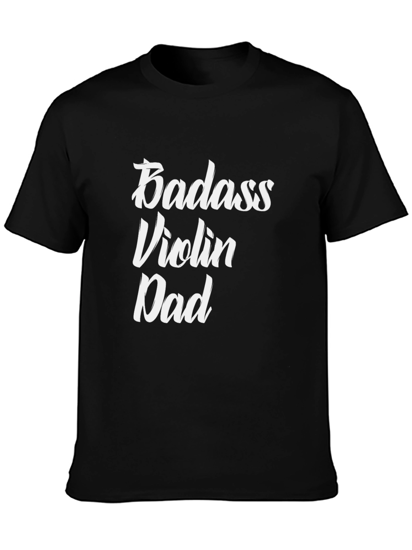 Badass Violin Dad Graphic Tee - Black T-Shirt