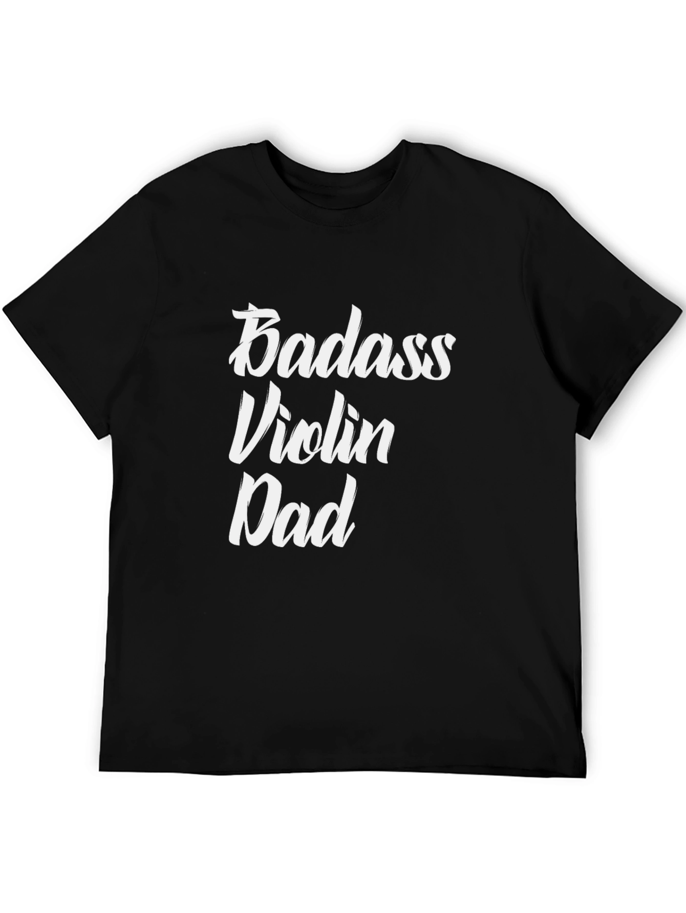 Badass Violin Dad Graphic Tee - Black T-Shirt