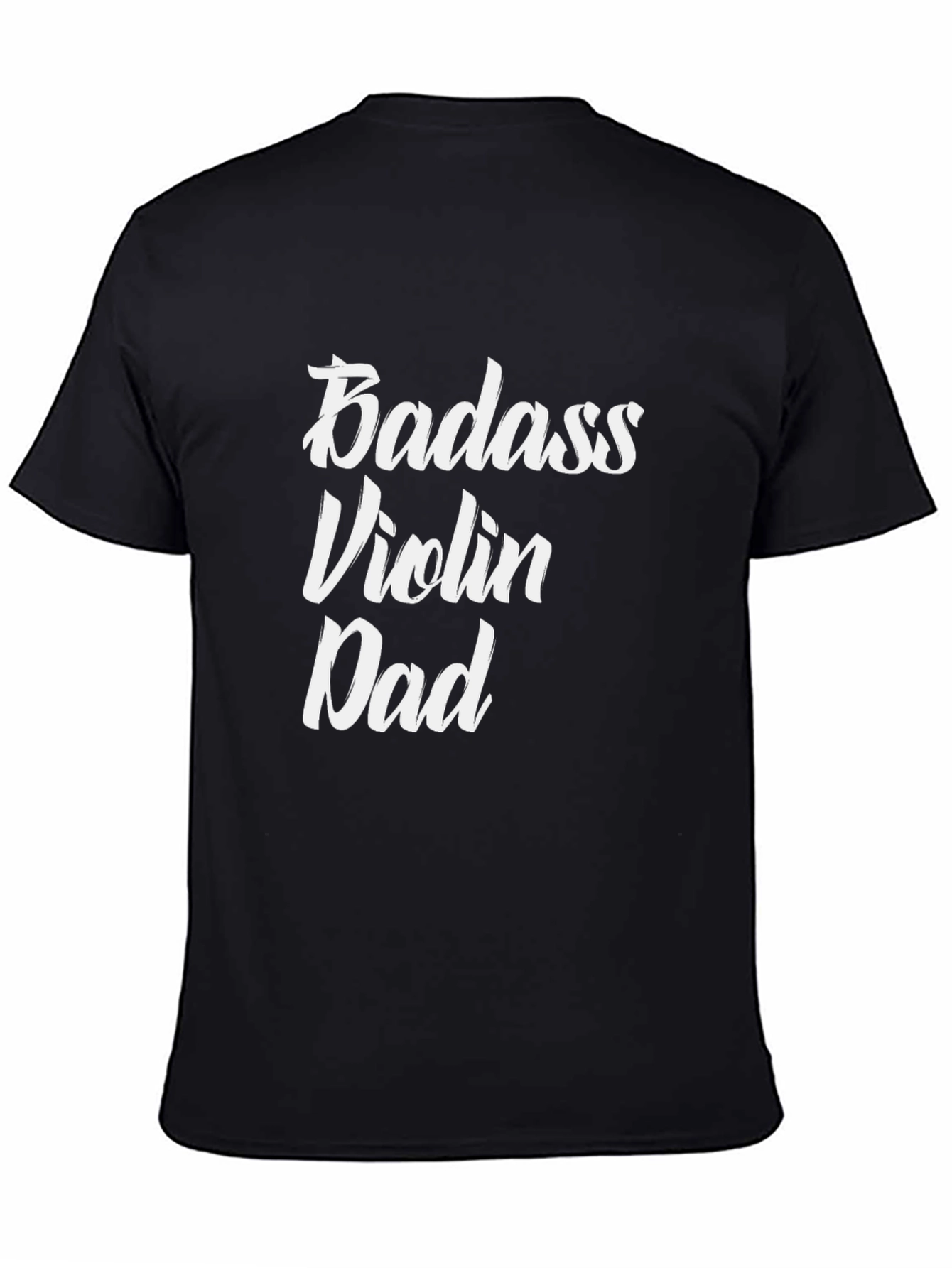 Badass Violin Dad Graphic Tee - Black T-Shirt