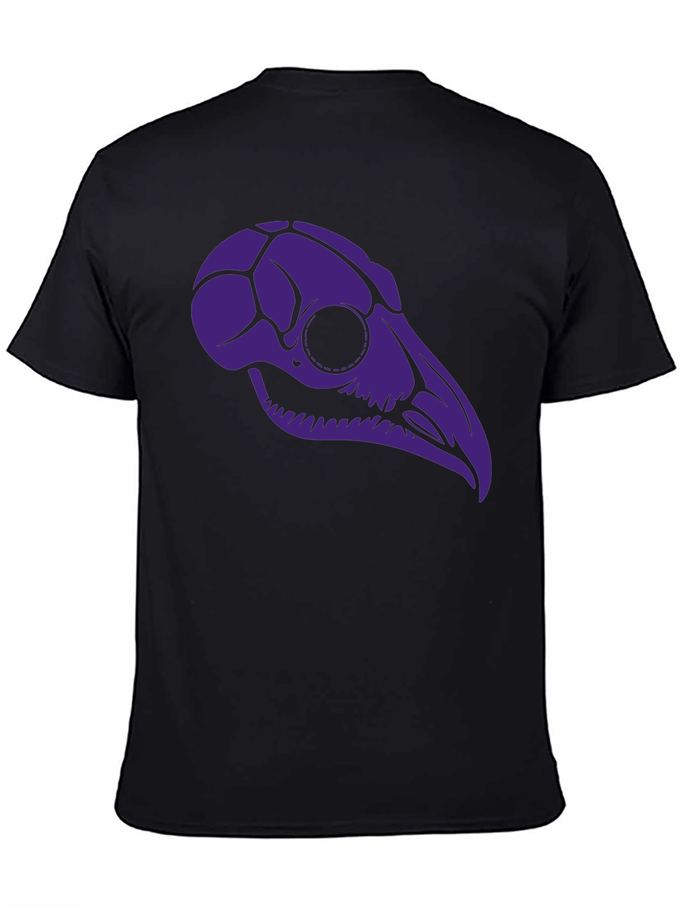 Raven Skull Graphic Tee - Black T-Shirt