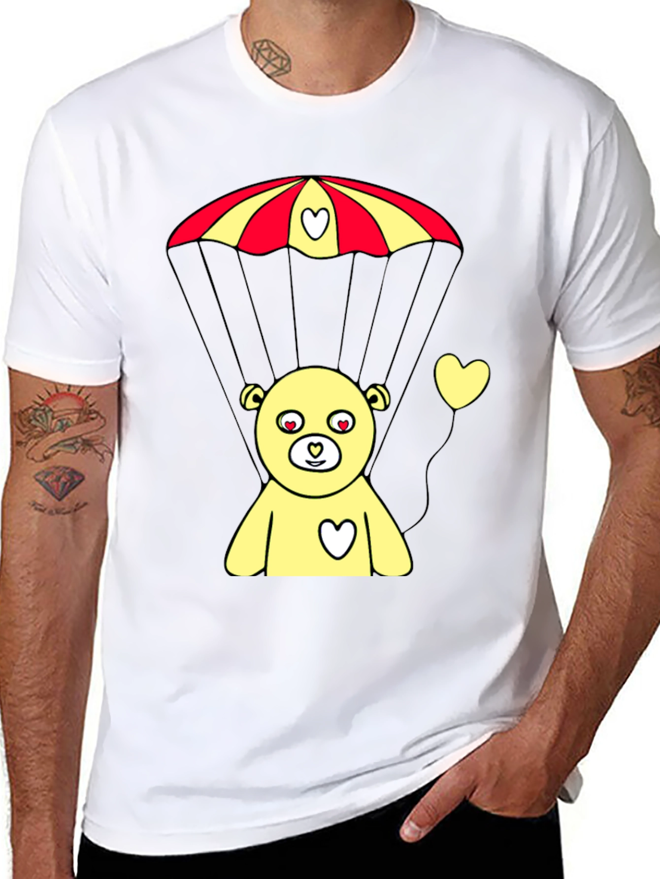 Parachute Bear Graphic Tee - Sweet & Playful Design
