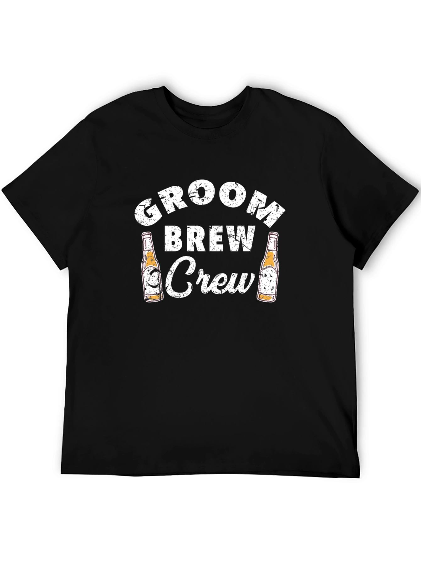 Groom Brew Crew Black Graphic Tee