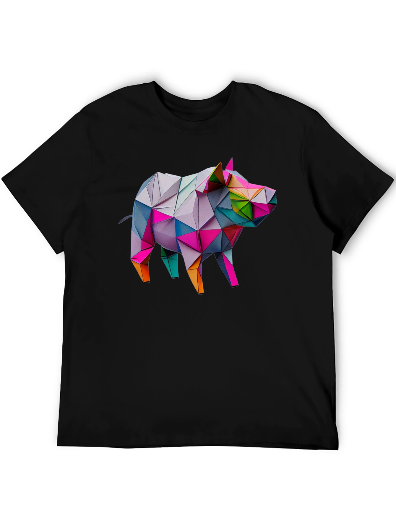 Geometric Pig Tee - Modern Art Shirt