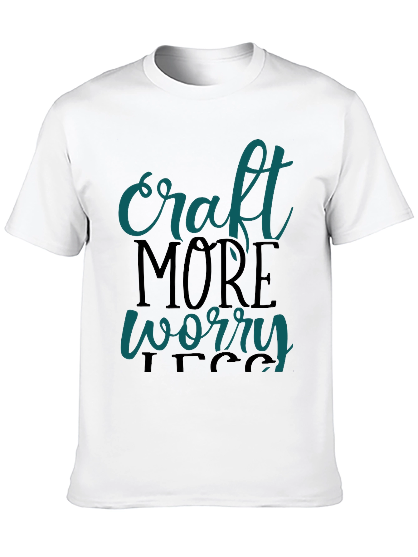 Craft More Worry Less Black Graphic Tee