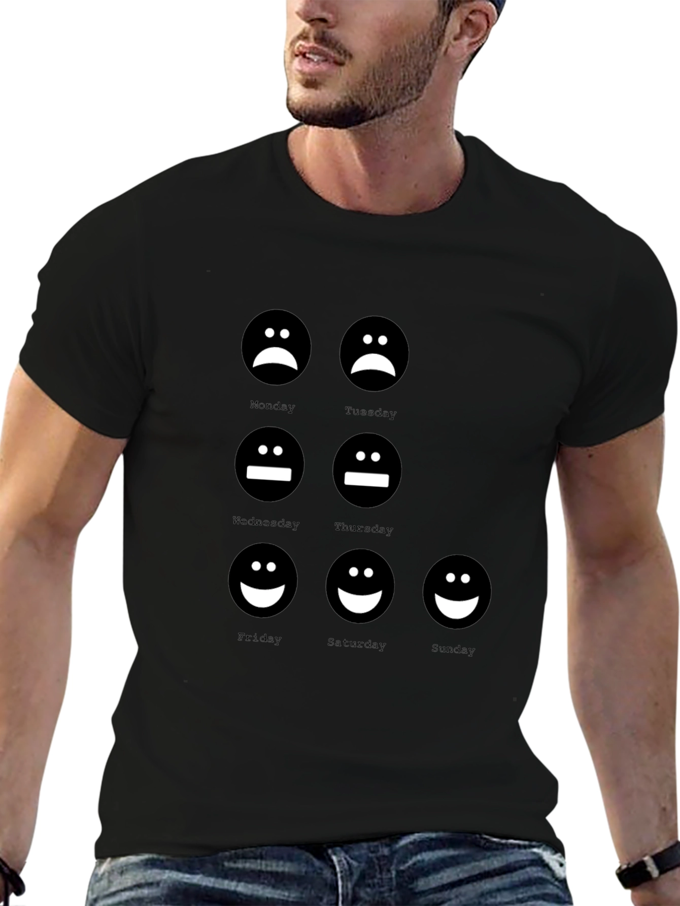 Mood of the Week Black Graphic T-Shirt