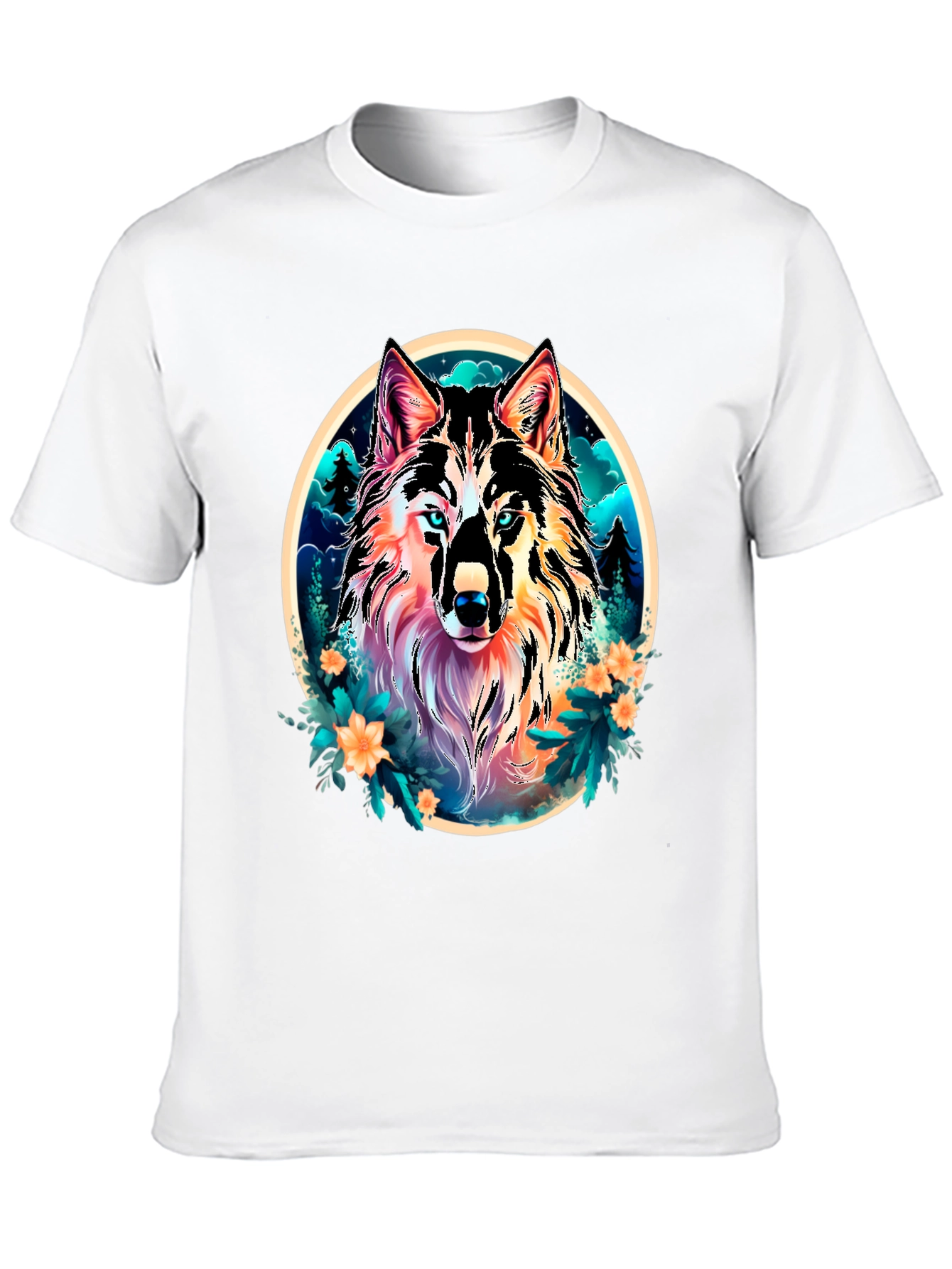 Wolf Graphic Tee - Stylish Mens Black T-Shirt
