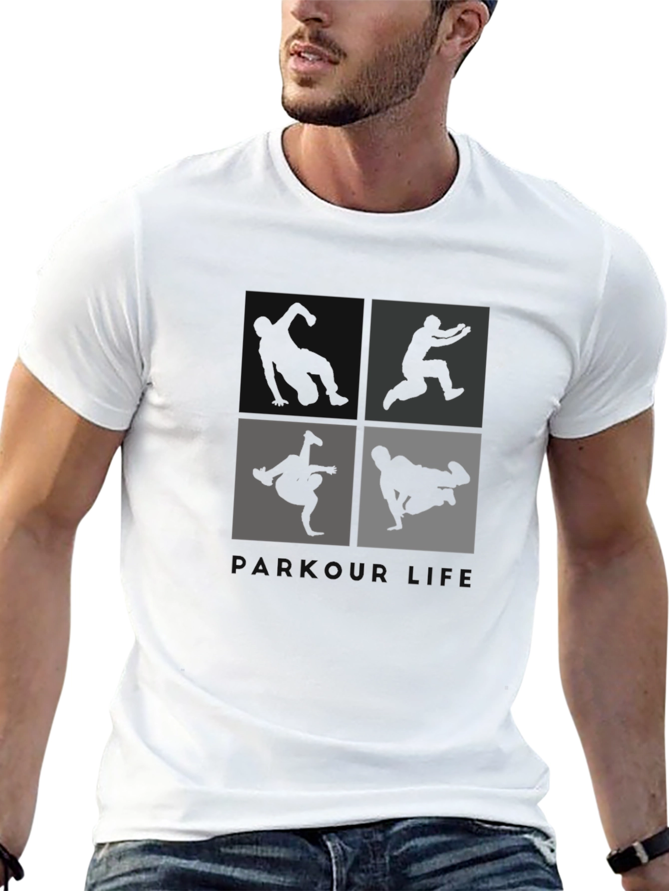 Parkour Silhouette Tee - Urban Style