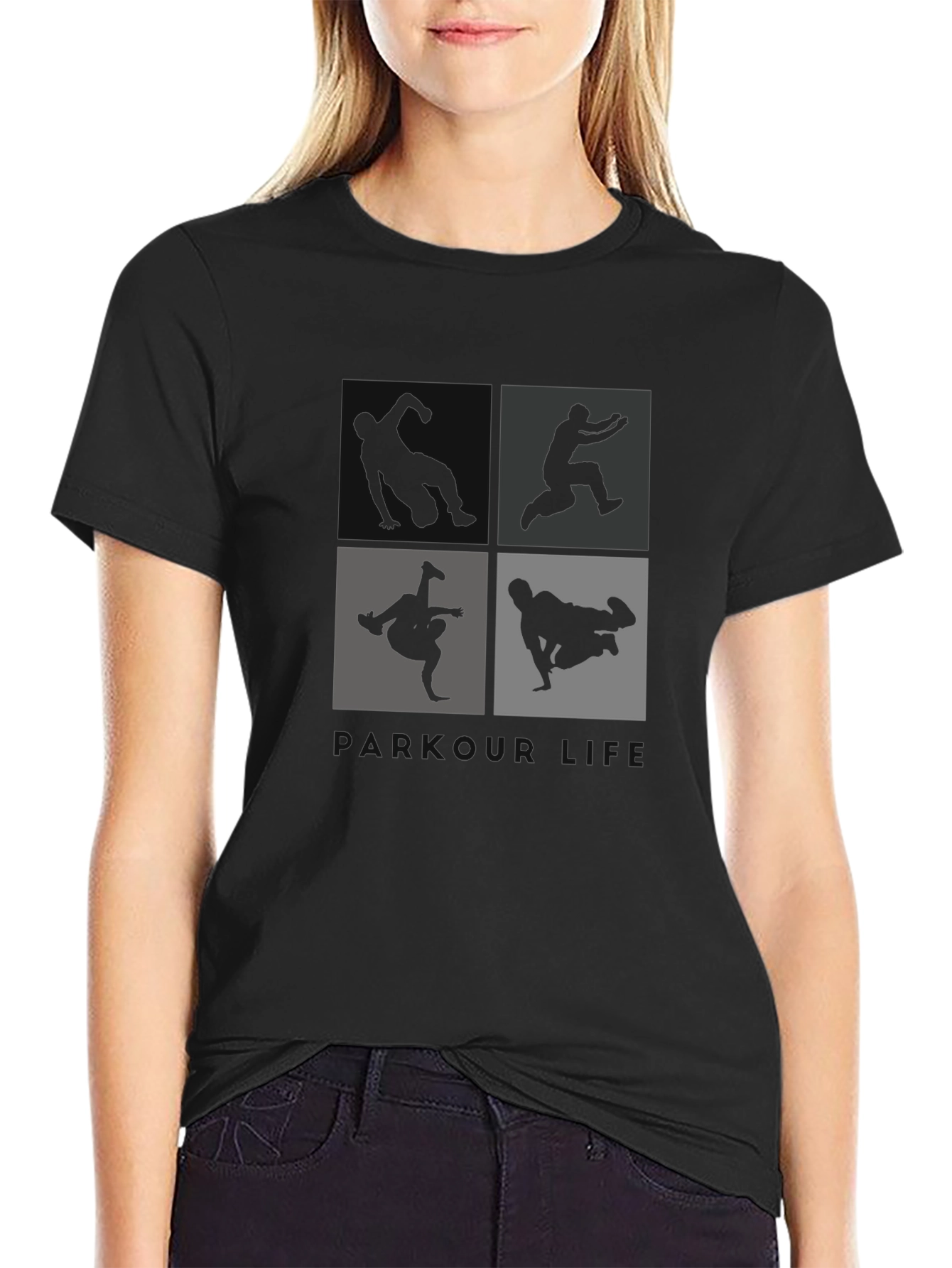 Parkour Silhouette Tee - Urban Style