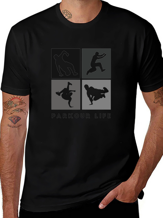 Parkour Silhouette Tee - Urban Style