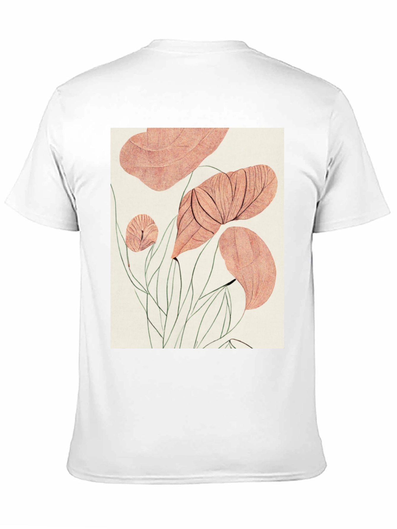 Botanical Print Black T-Shirt