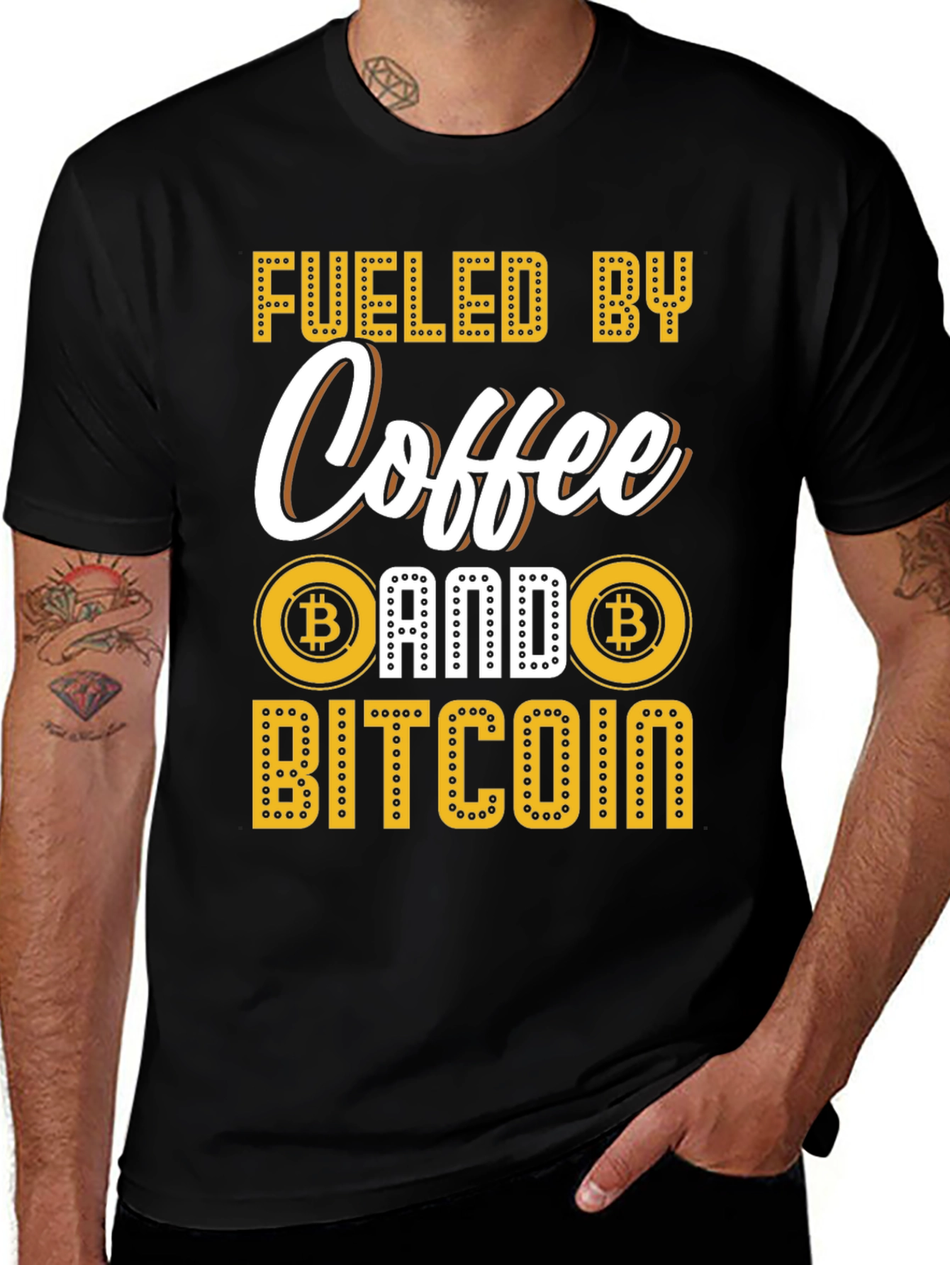 Fueled By Coffee and Bitcoin Graphic Tee