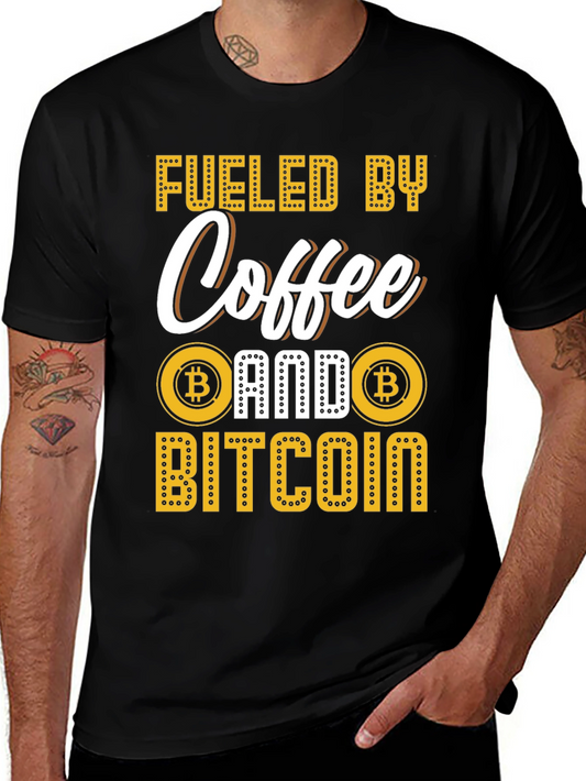 Fueled By Coffee and Bitcoin Graphic Tee