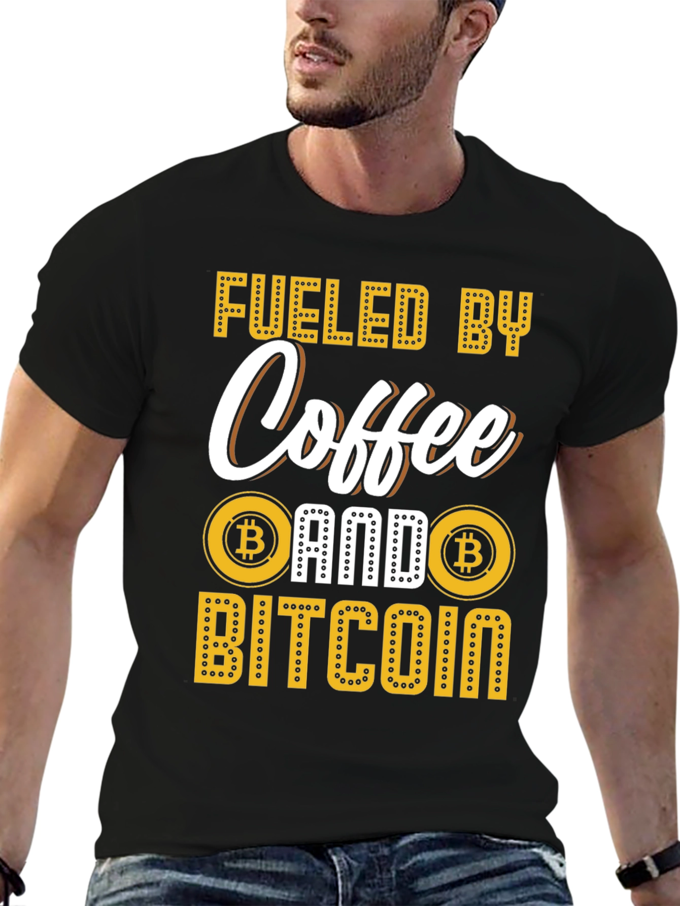 Fueled By Coffee and Bitcoin Graphic Tee