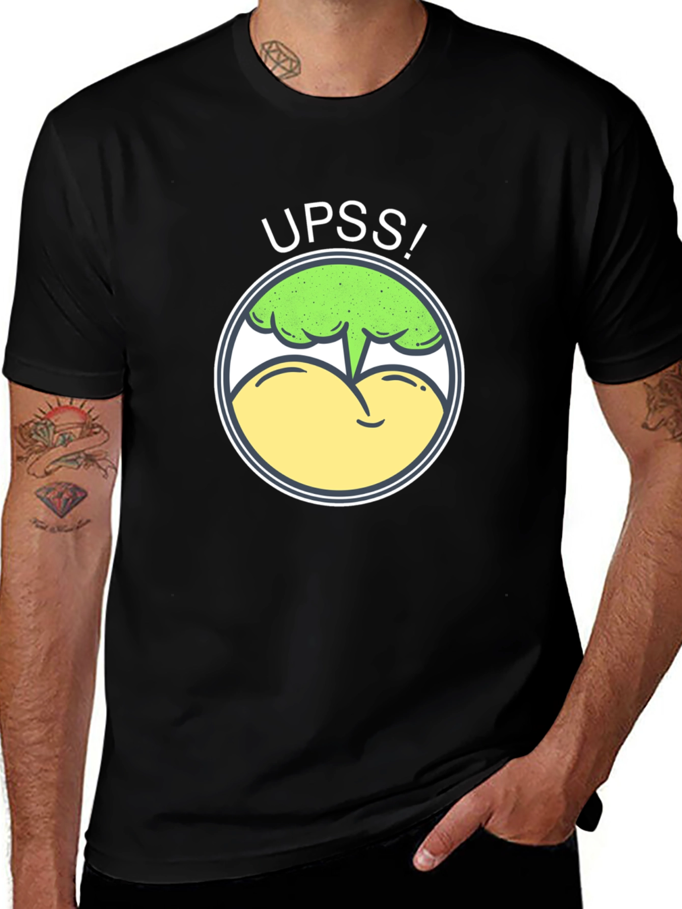 Funny UPSS! Broccoli Butt T-Shirt - Humor Tee