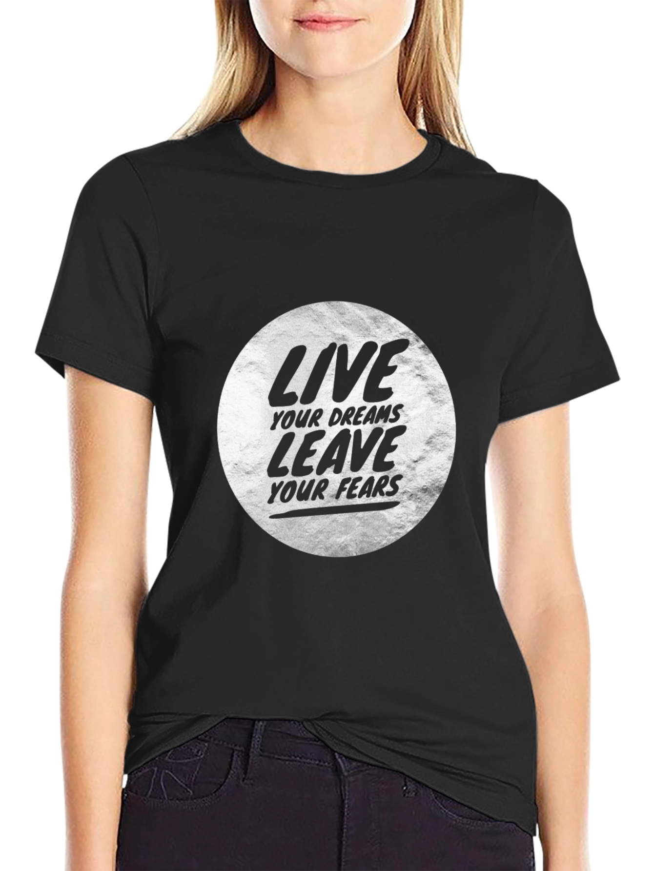 Live Your Dreams Graphic Tee - Black