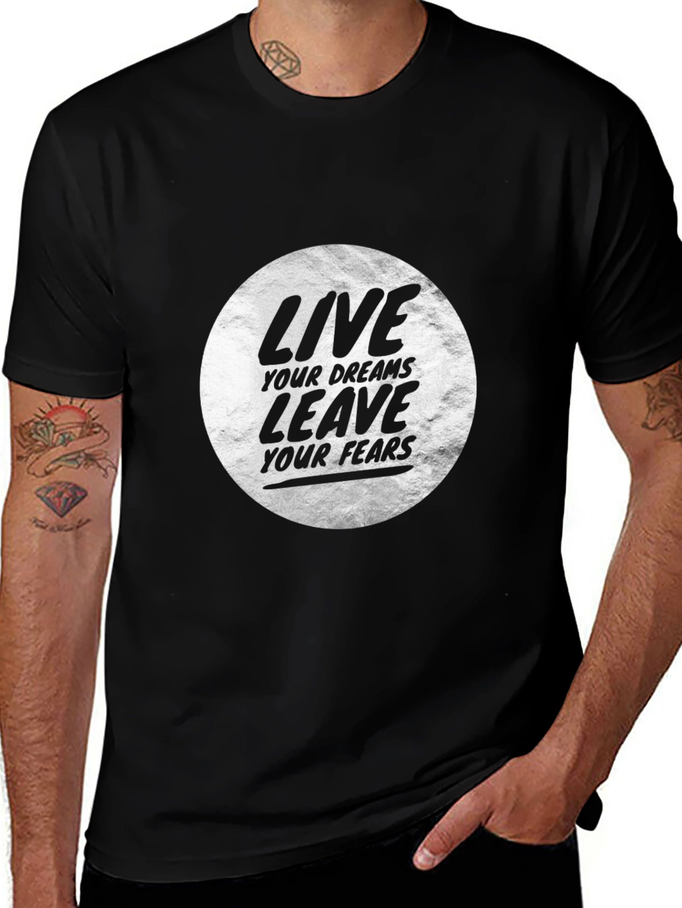 Live Your Dreams Graphic Tee - Black