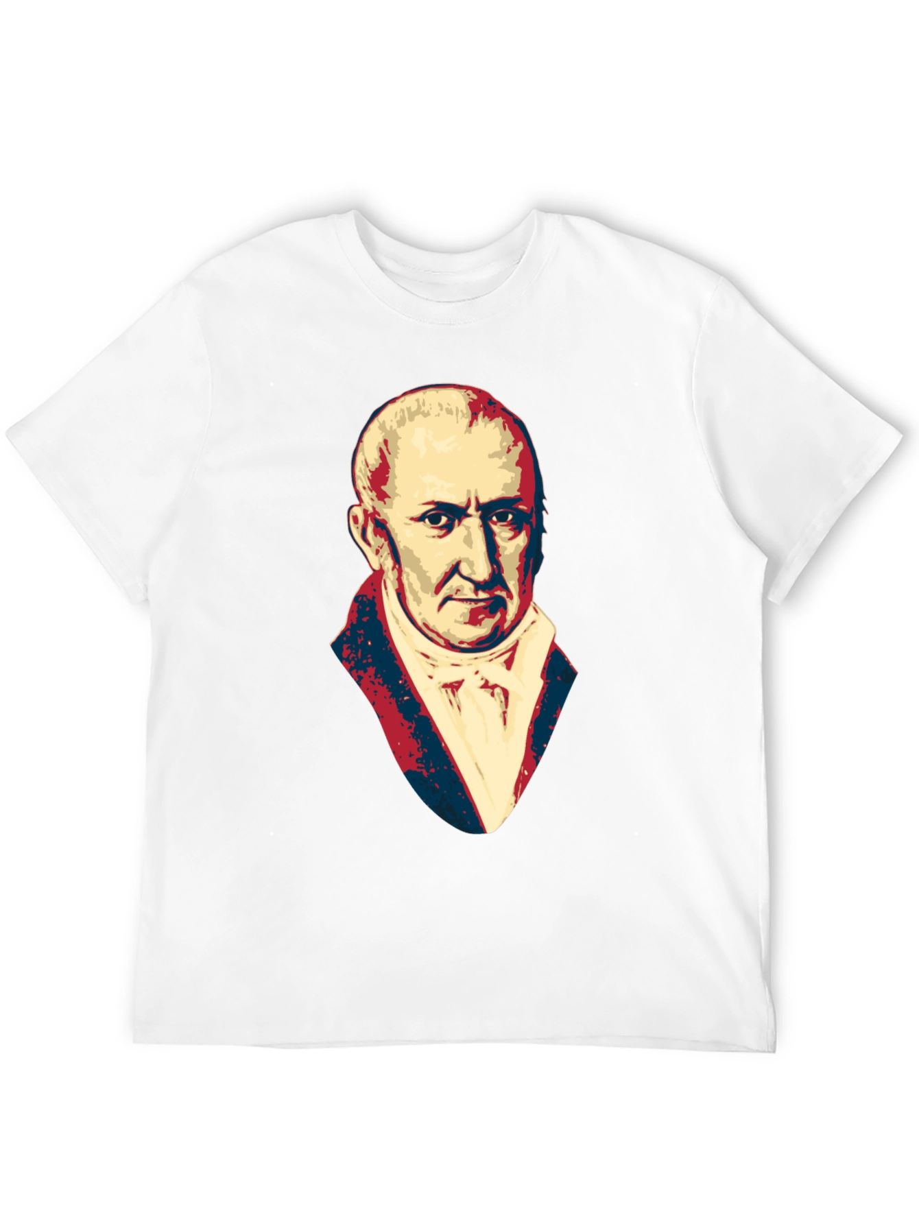 Mens Black T-Shirt with Portrait Graphic