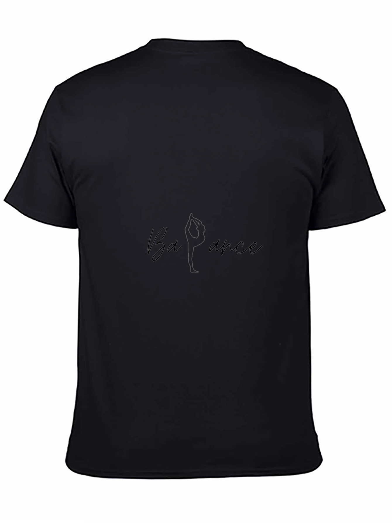 Balance Graphic Print Black T-Shirt