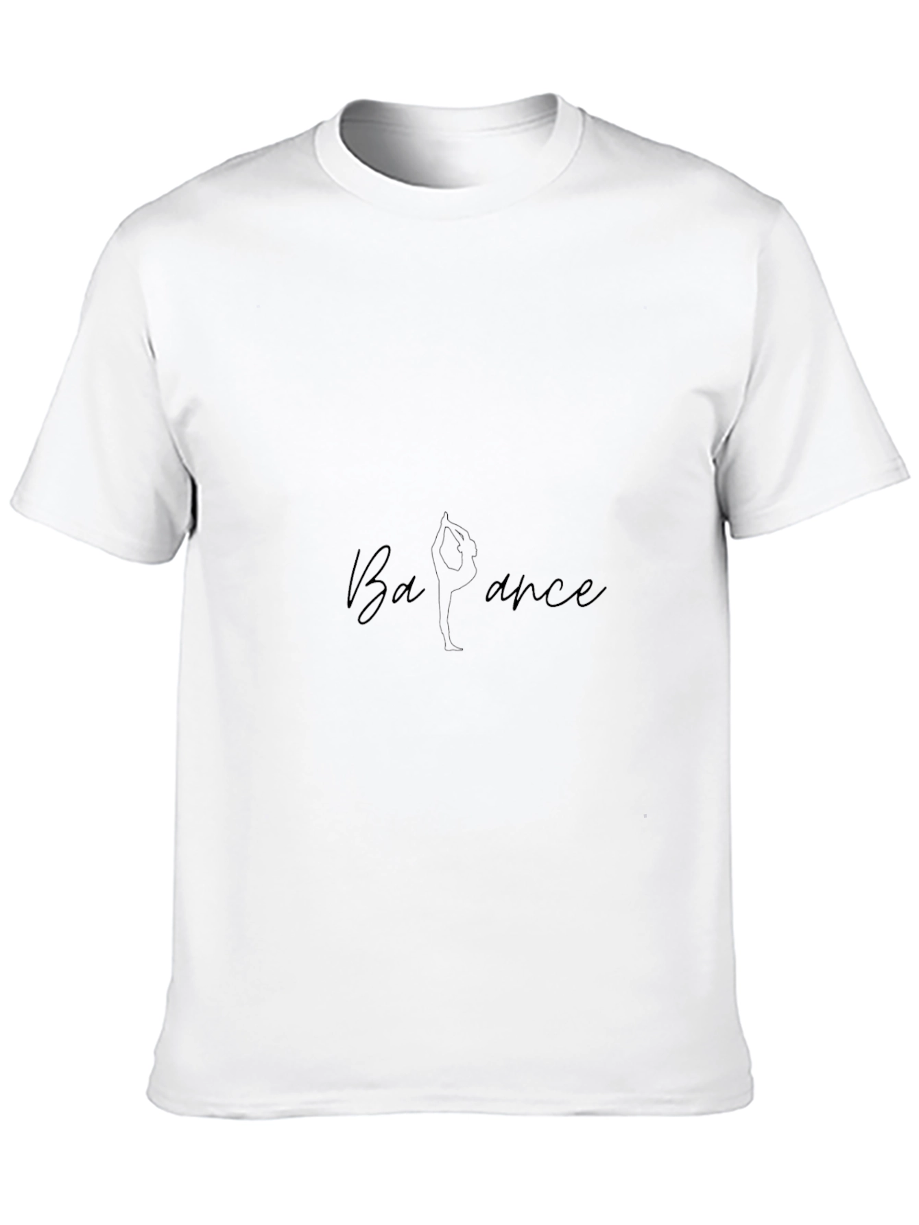 Balance Graphic Print Black T-Shirt