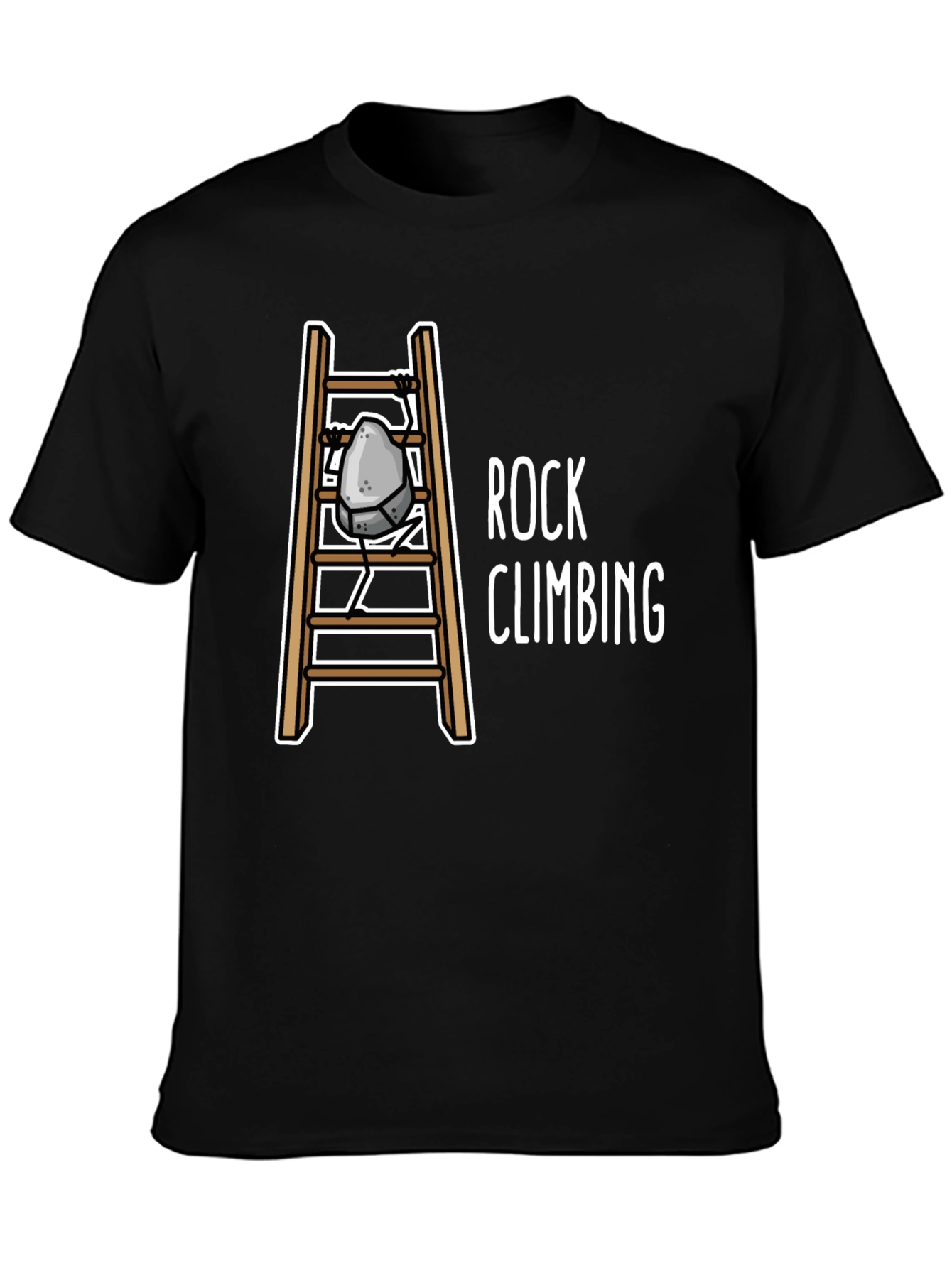 Rock Climbing Humor T-Shirt - Ladder Design