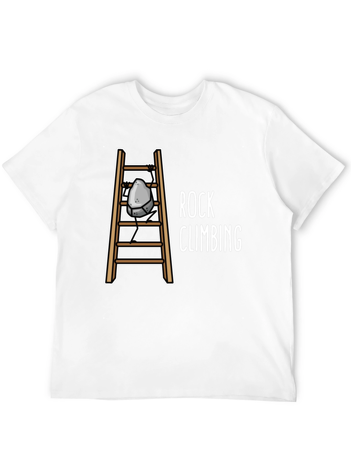 Rock Climbing Humor T-Shirt - Ladder Design