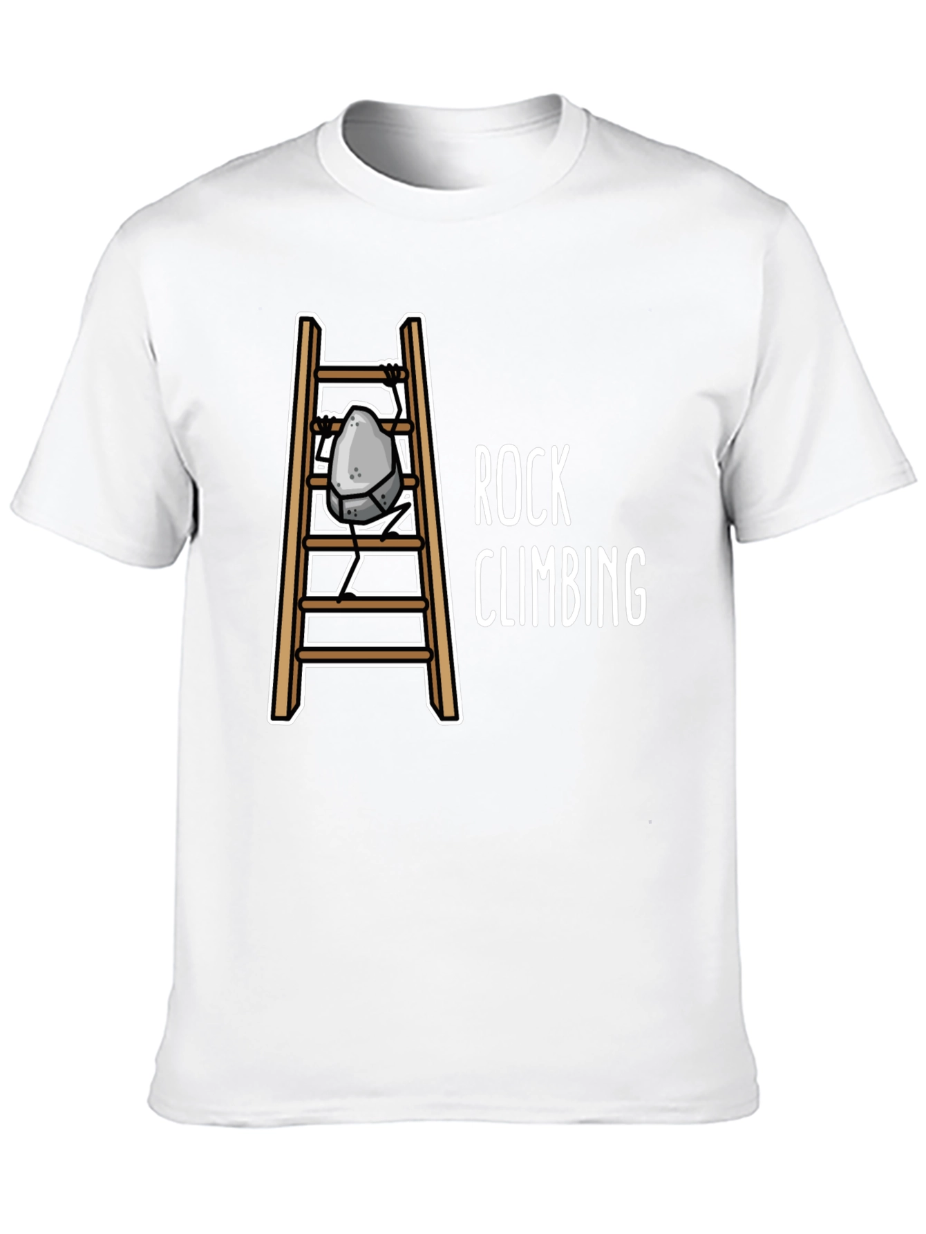 Rock Climbing Humor T-Shirt - Ladder Design