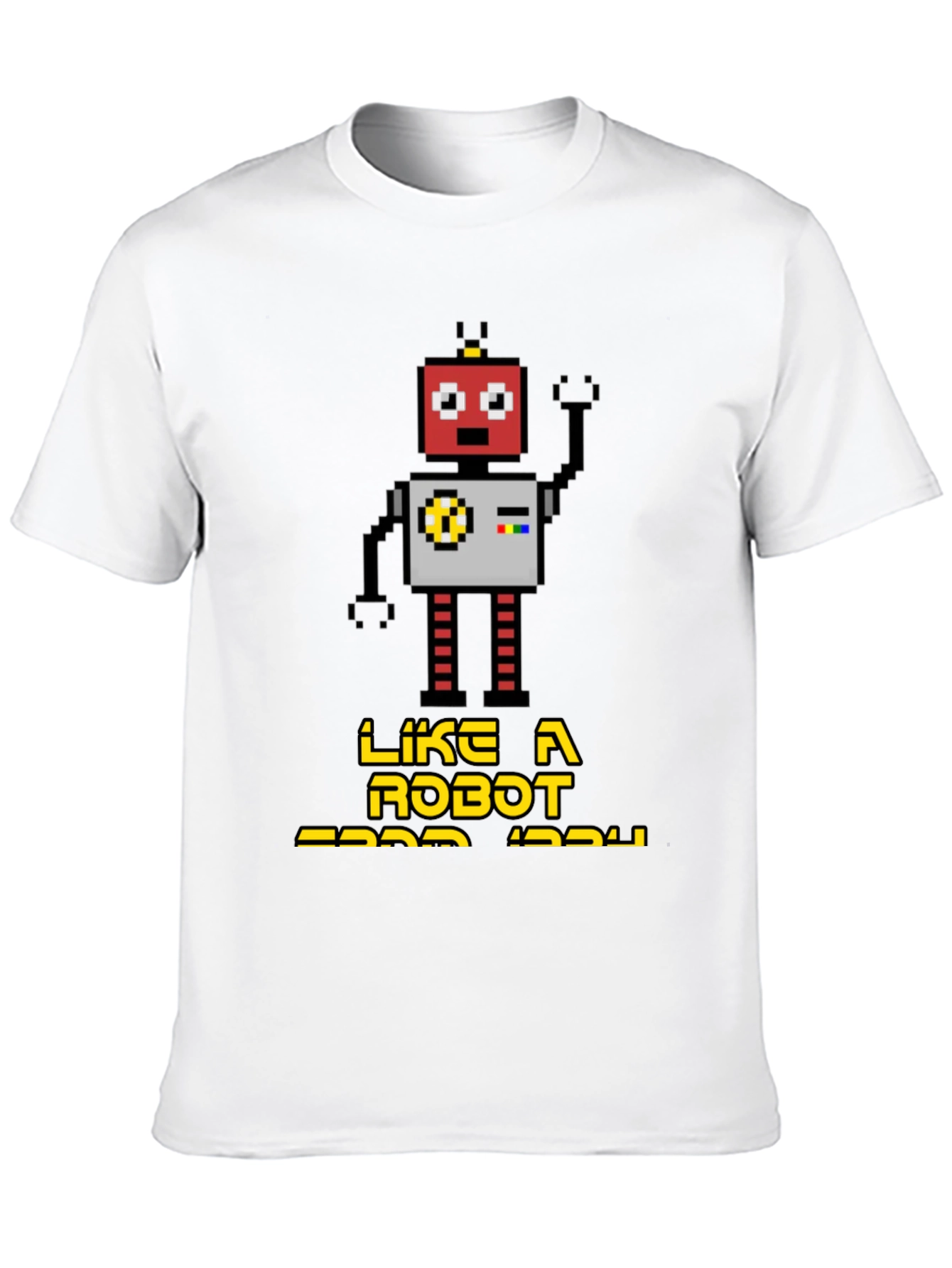 Retro Robot Graphic T-Shirt - Black