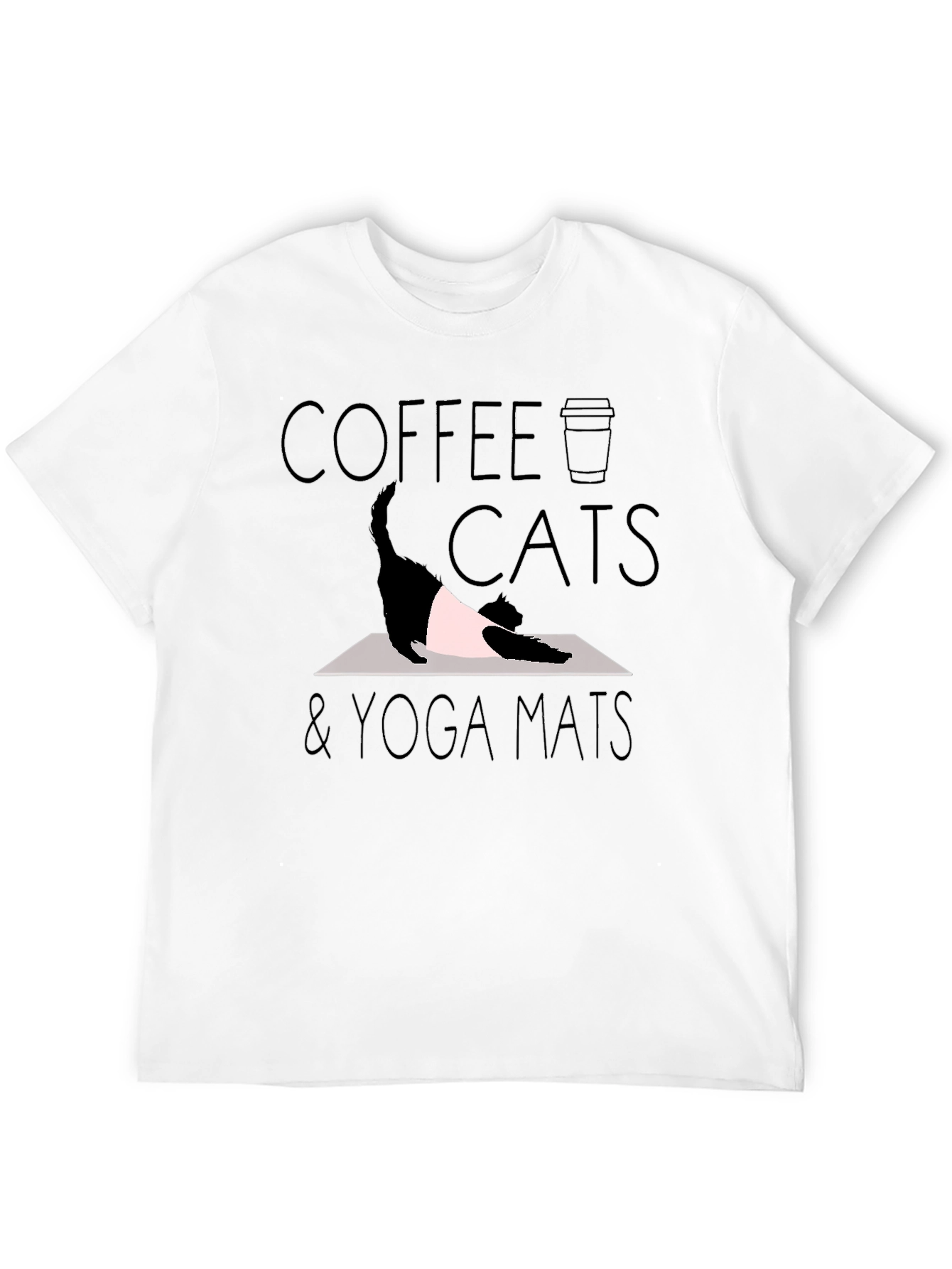 Coffee Cats & Yoga Mats T-Shirt