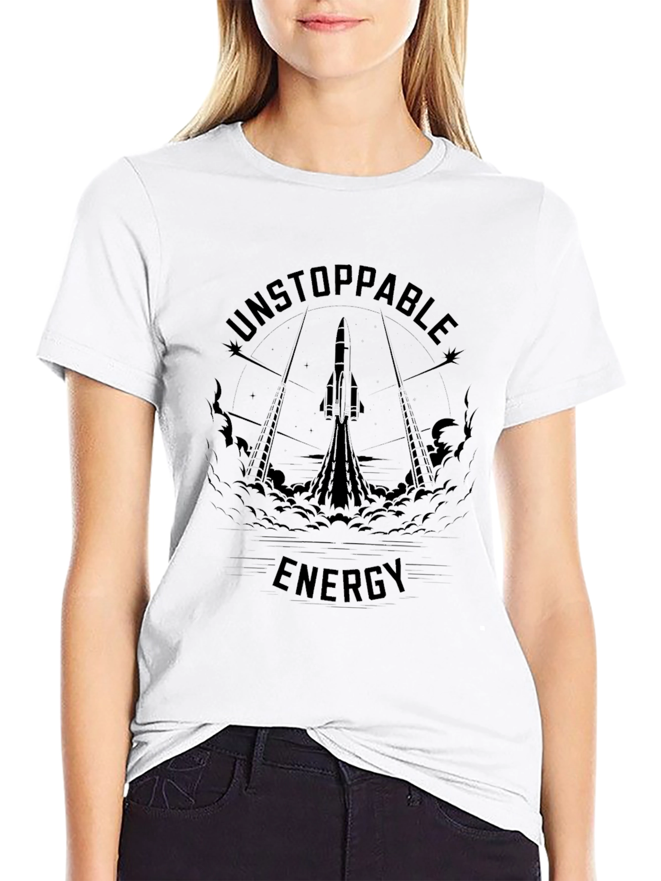 Unstoppable Energy Rocket Launch Graphic T-Shirt