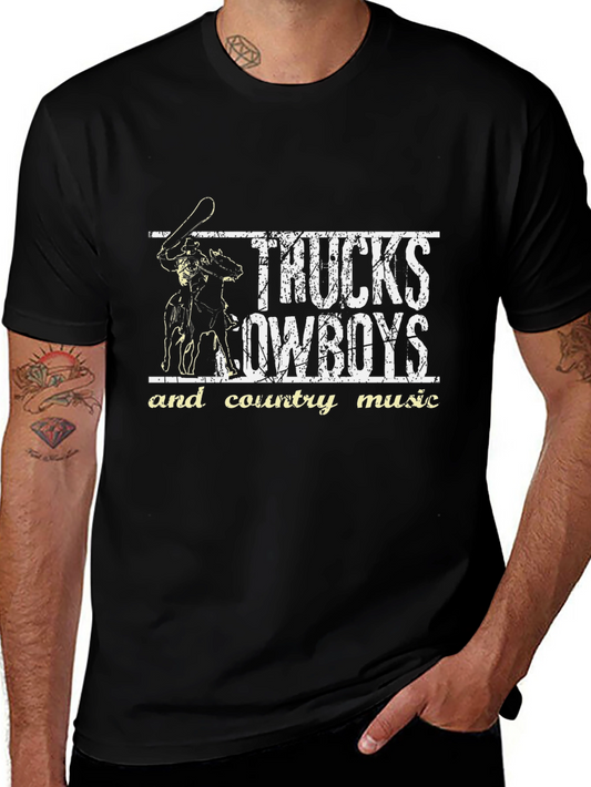 Trucks Cowboys & Country Music Graphic T-Shirt