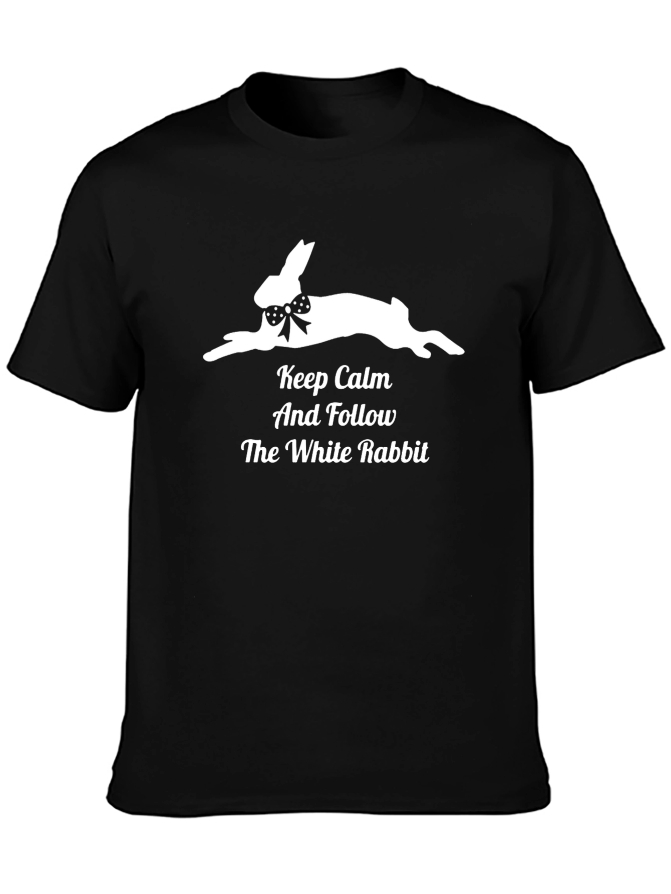Keep Calm White Rabbit Graphic T-Shirt