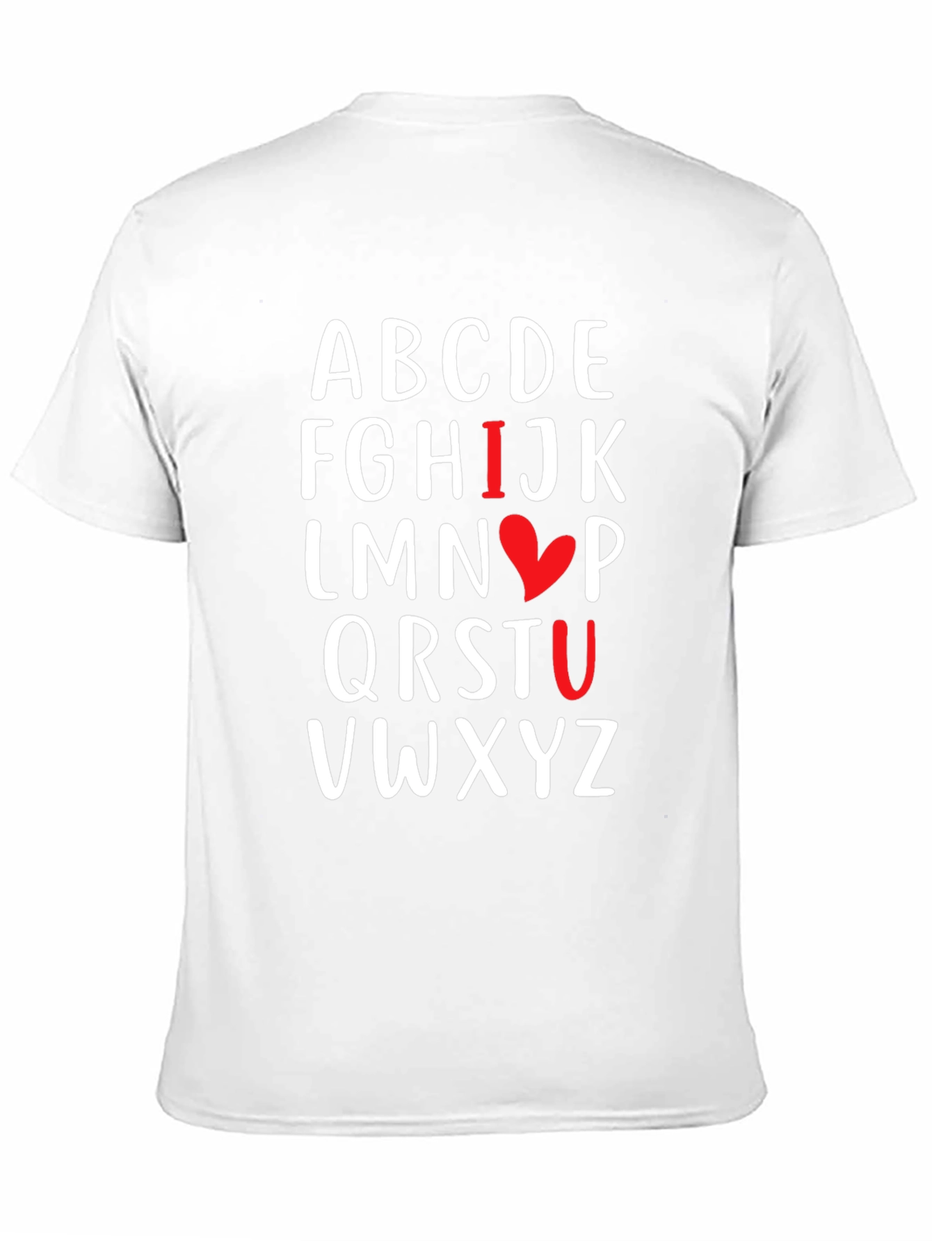 Alphabet I Love You Black T-Shirt