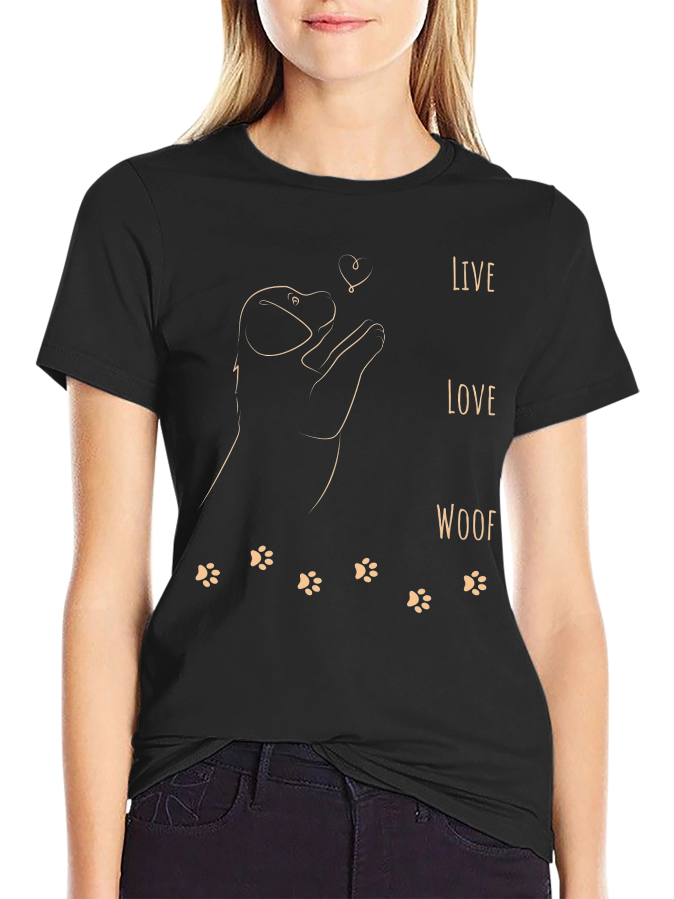 Live Love Woof Dog T-Shirt