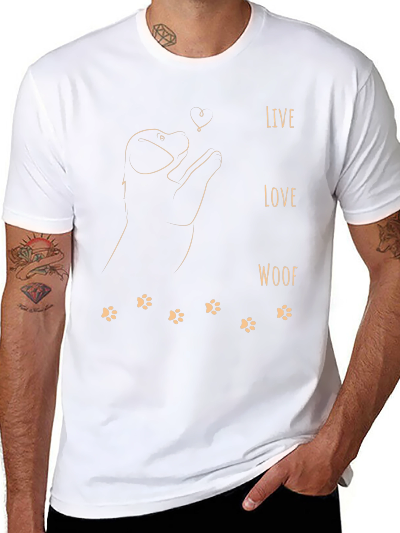 Live Love Woof Dog T-Shirt