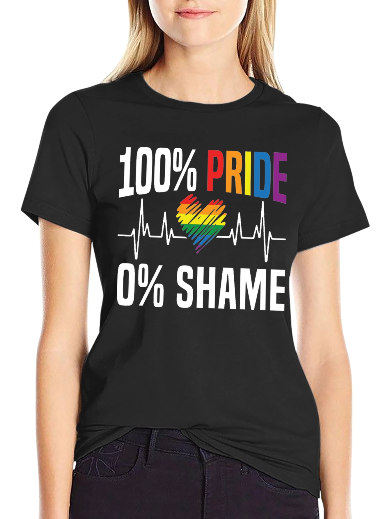 100% Pride 0% Shame LGBTQ+ T-Shirt