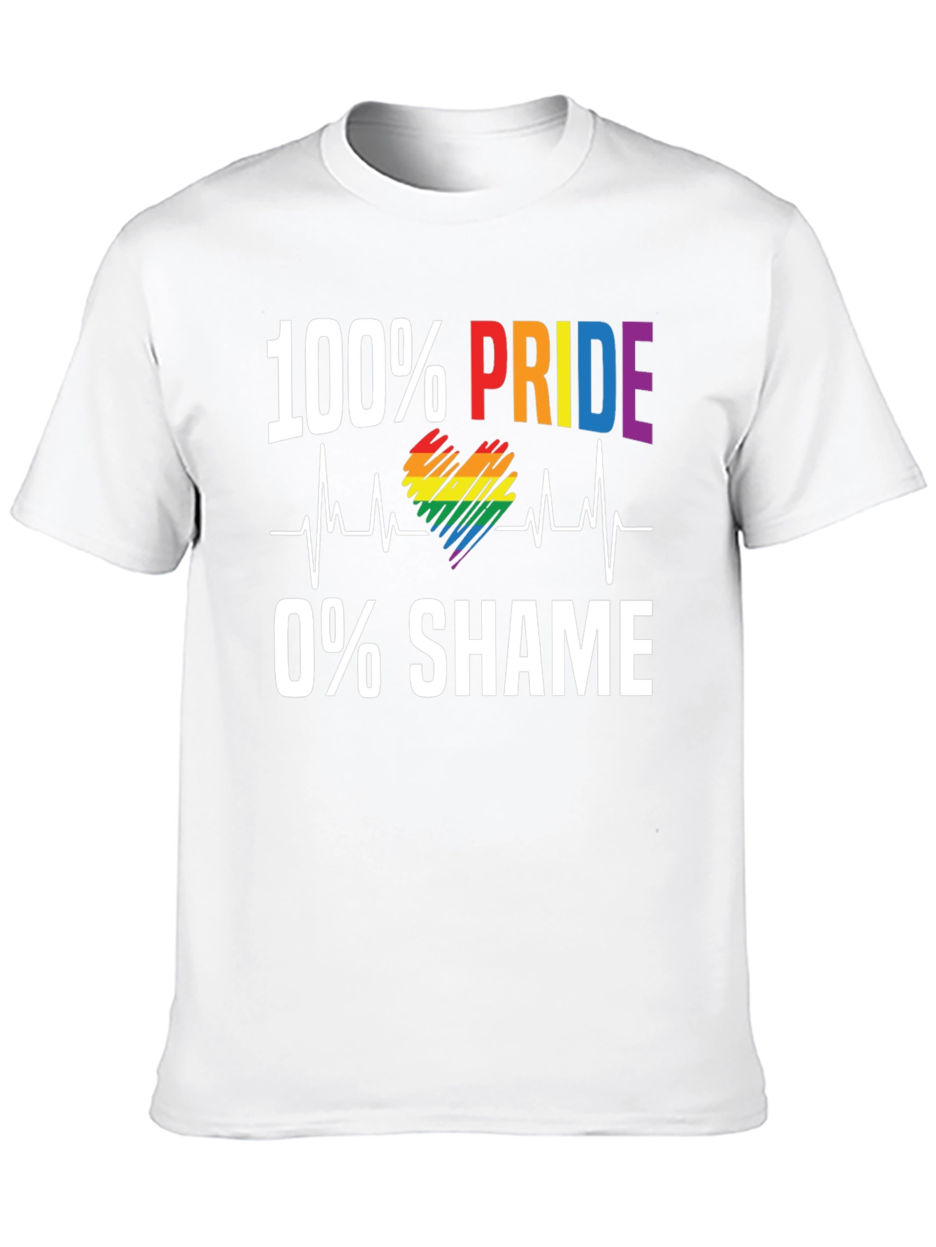 100% Pride 0% Shame LGBTQ+ T-Shirt