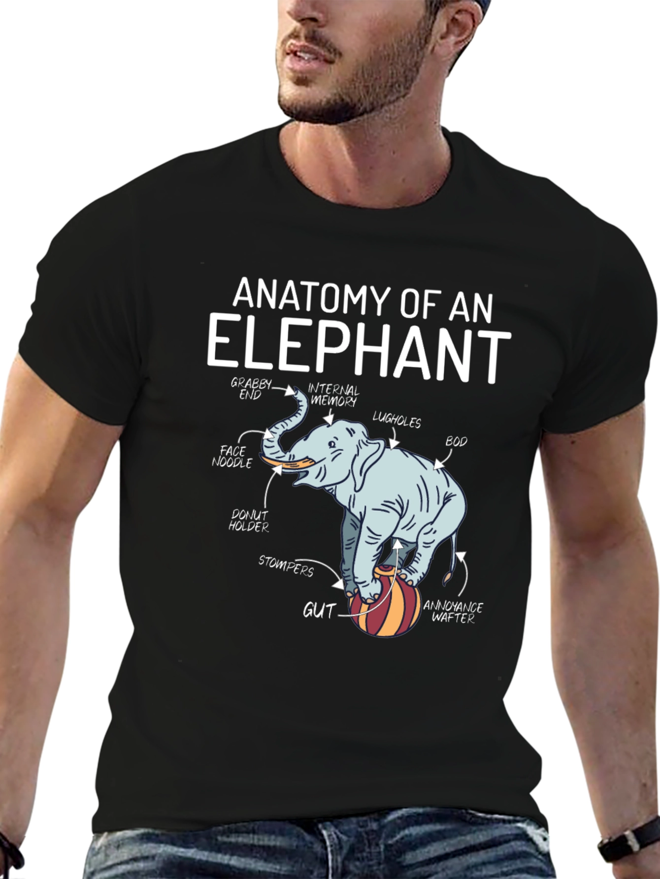 Anatomy of an Elephant Graphic T-Shirt