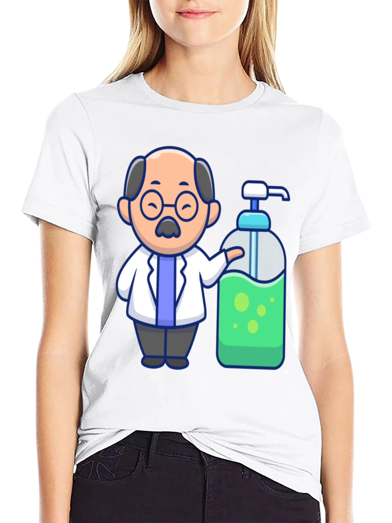 Scientist Hand Sanitizer Graphic T-Shirt