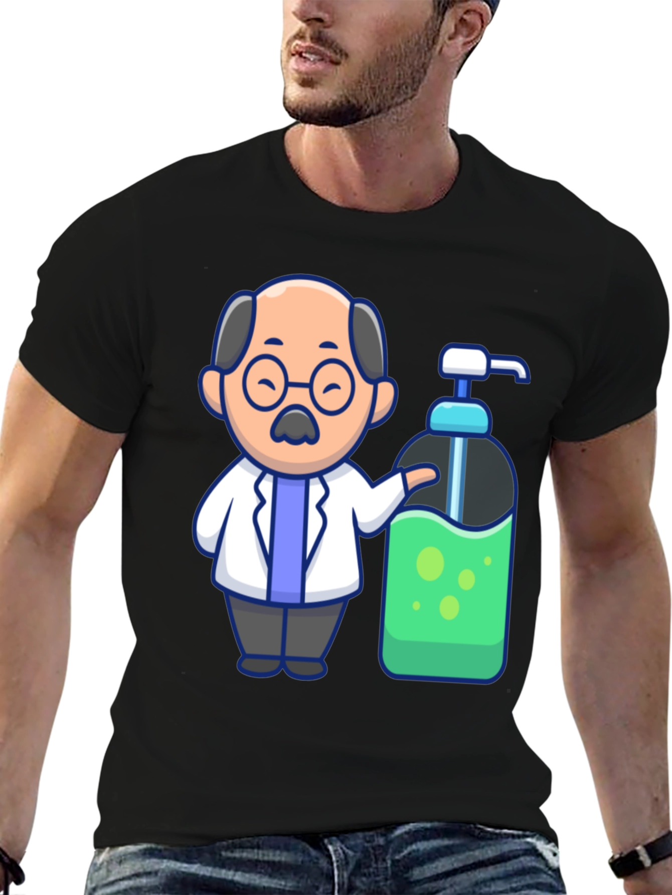Scientist Hand Sanitizer Graphic T-Shirt
