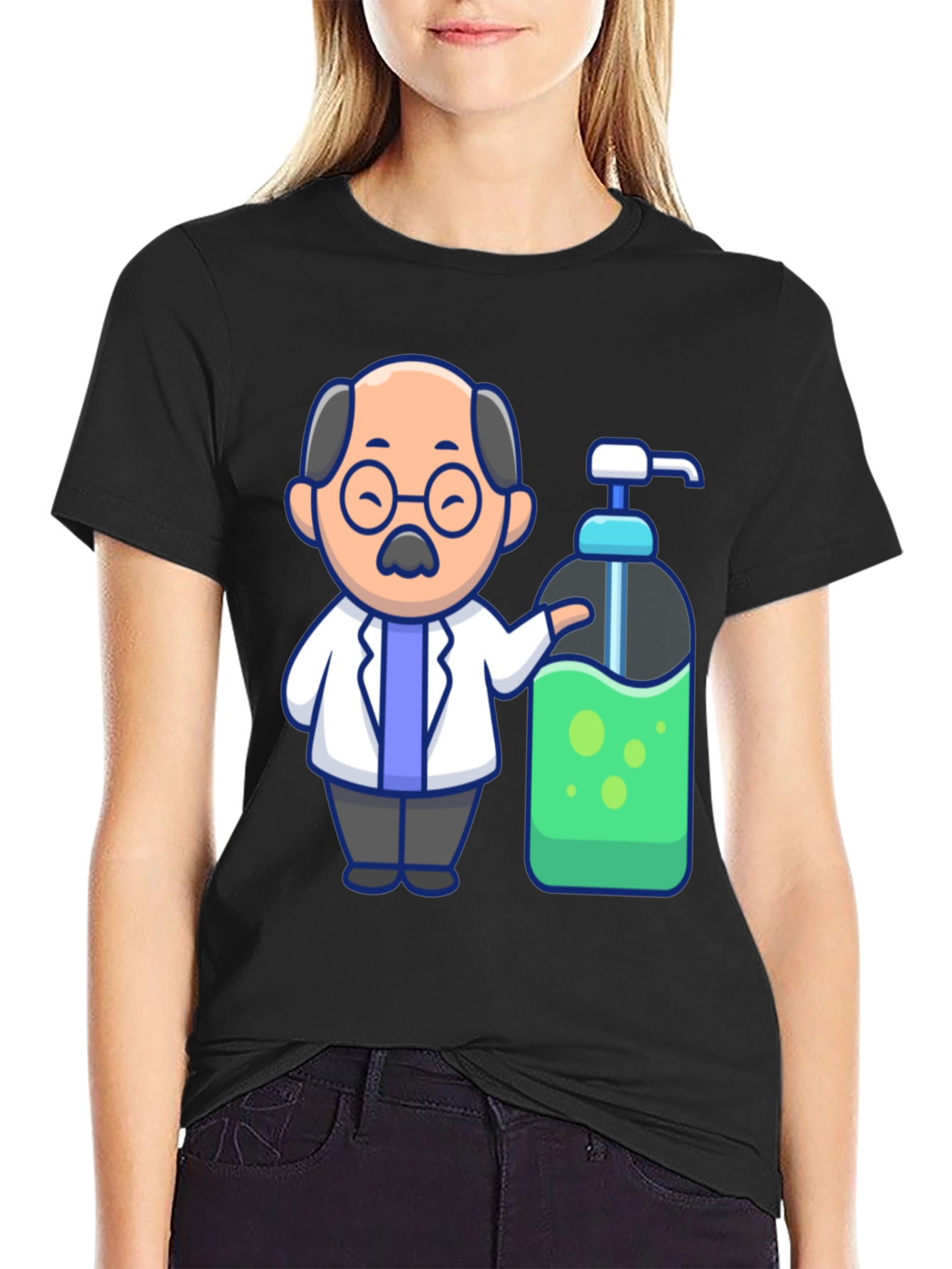 Scientist Hand Sanitizer Graphic T-Shirt